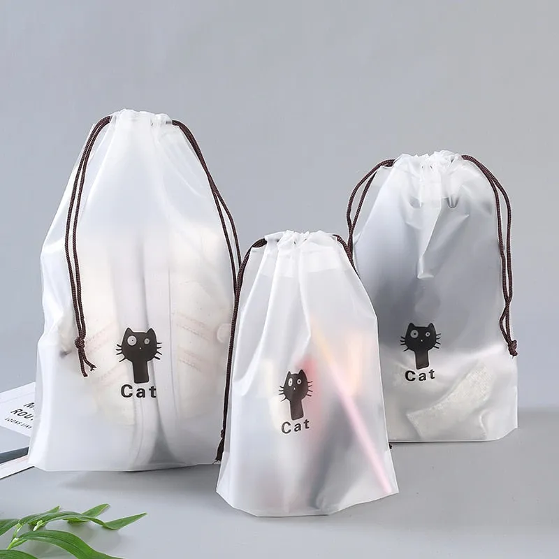 10PCs Dust-Proof and Moisture-Proof Drawstring Storage Bag, Cosmetics Clothes Shoes Travel Buggy Bag