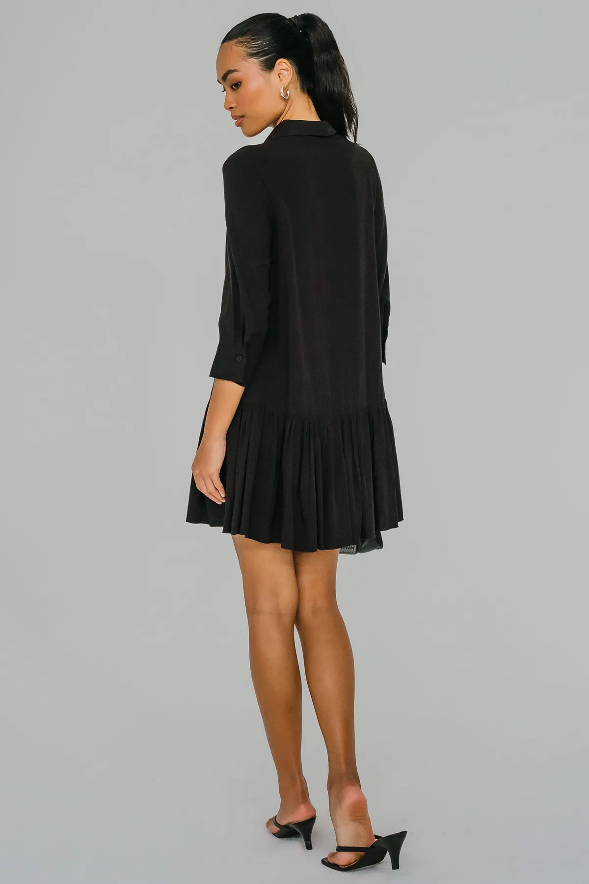 Allure Drop Waist Dress (Black)