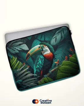 Beautiful Green Hornbill Laptop Sleeves