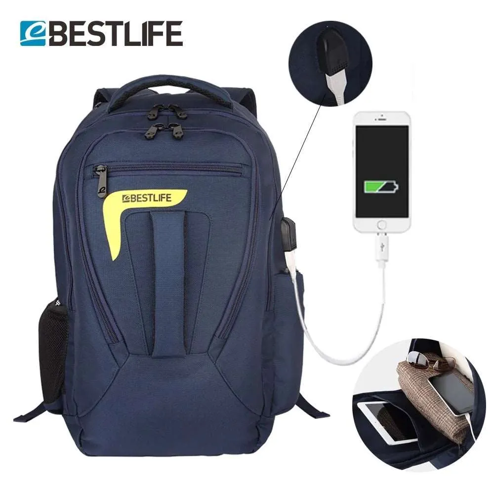 Bestlife 15.6" Travel Laptop Backpack with USB Slot