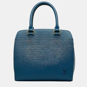 Blue Epi Leather  Pont Neuf Satchels