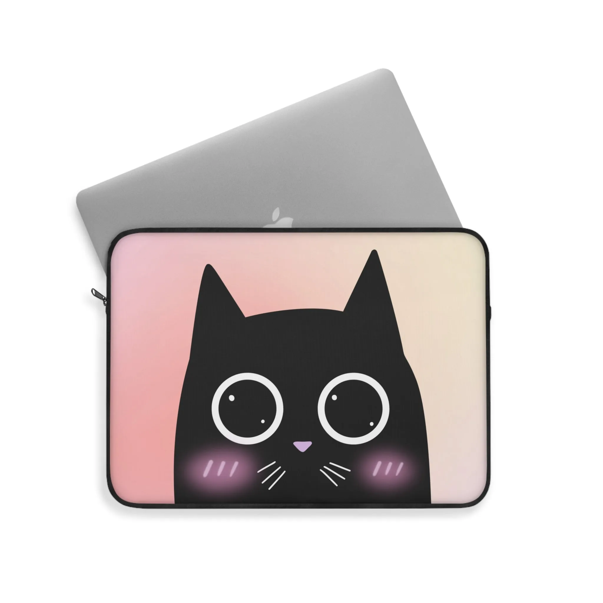 Blushing Cat Laptop Sleeve