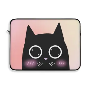 Blushing Cat Laptop Sleeve