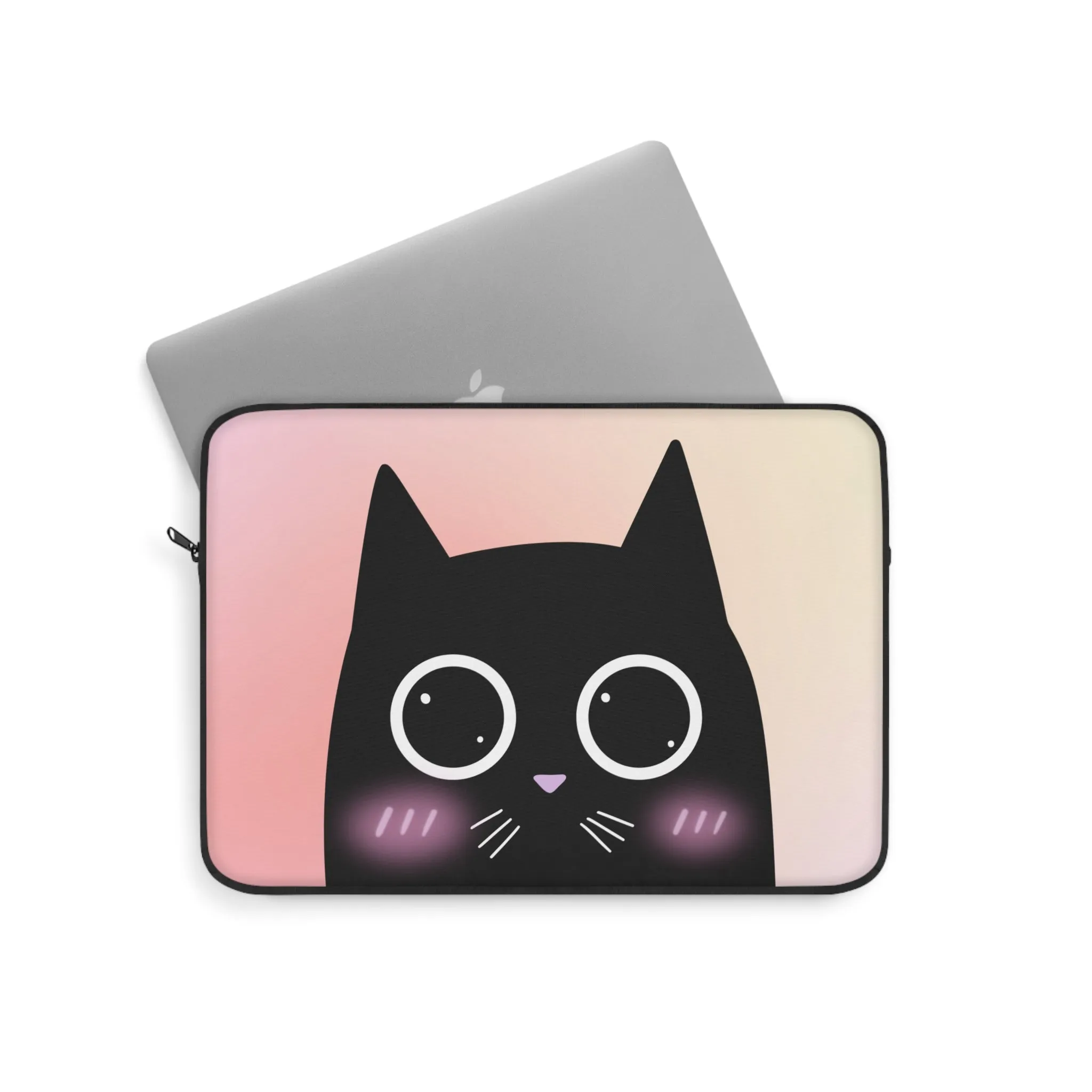 Blushing Cat Laptop Sleeve