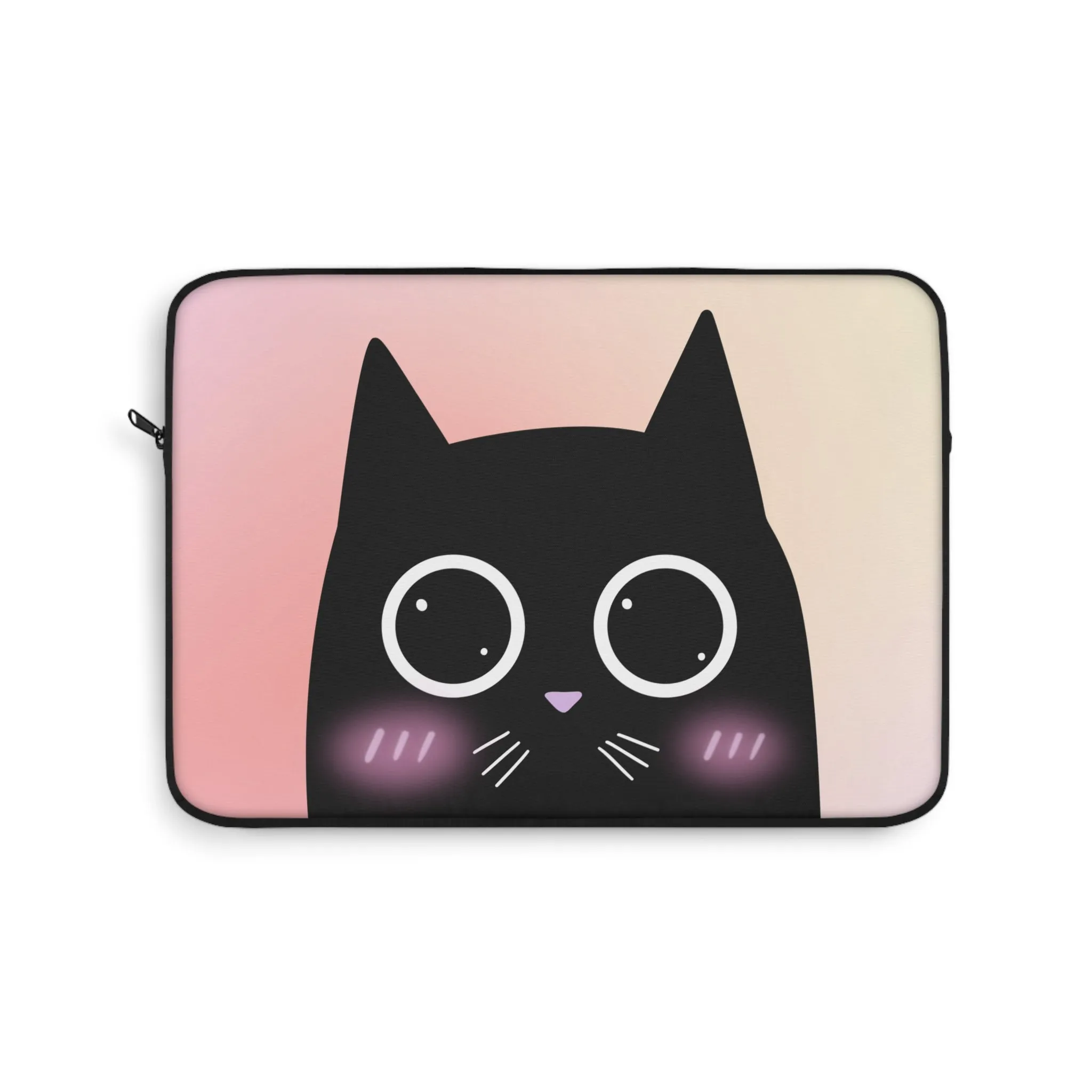 Blushing Cat Laptop Sleeve