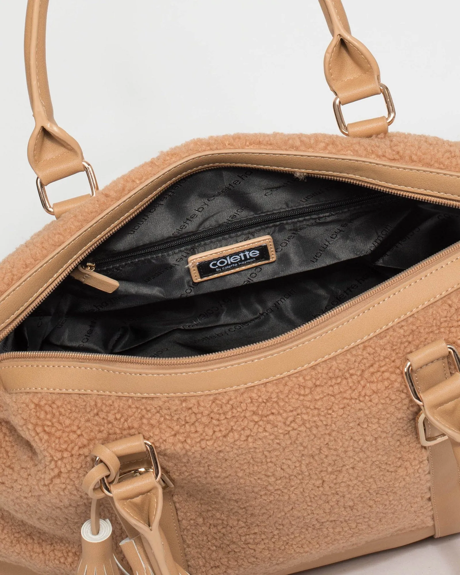 Caramel Jojo Tassel Overnight Bag