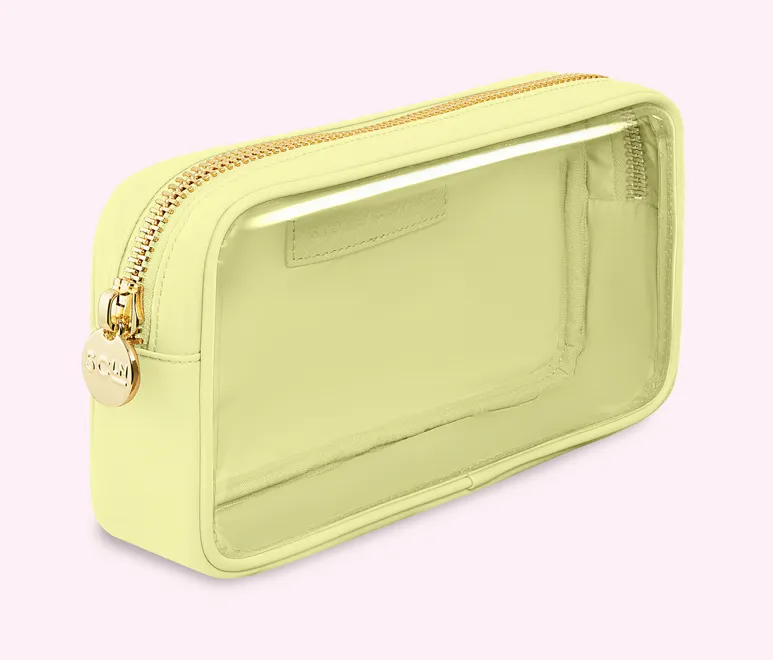 CLEAR FRONT SMALL POUCH - BANANA