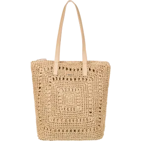 Coco Cool Straw Tote Bag