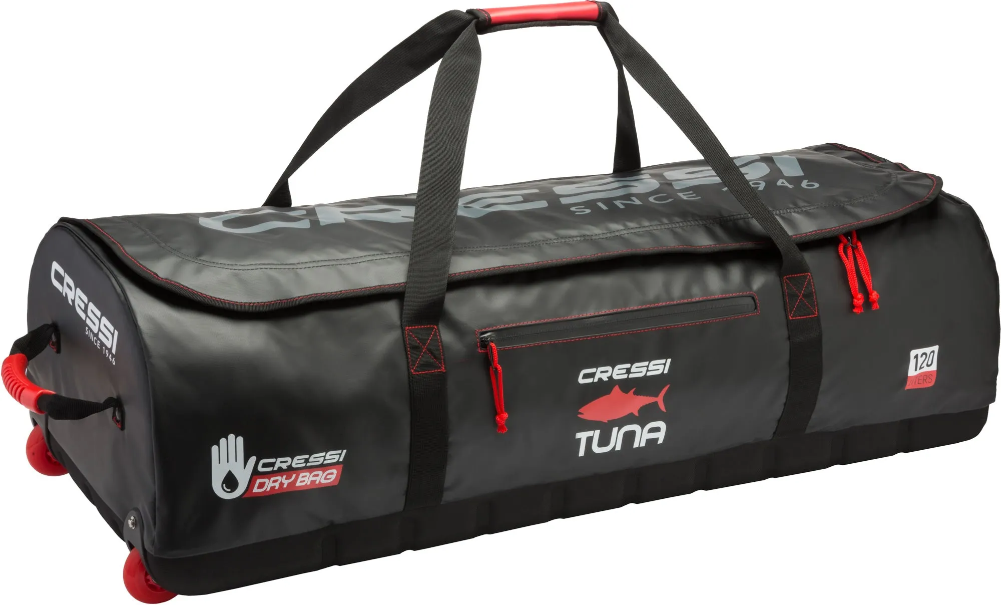 Cressi Tuna High-Capacity Wheeled Bag Water Resistant 120L Capacity Ideal for Scuba Diving and Water Sports Equipment