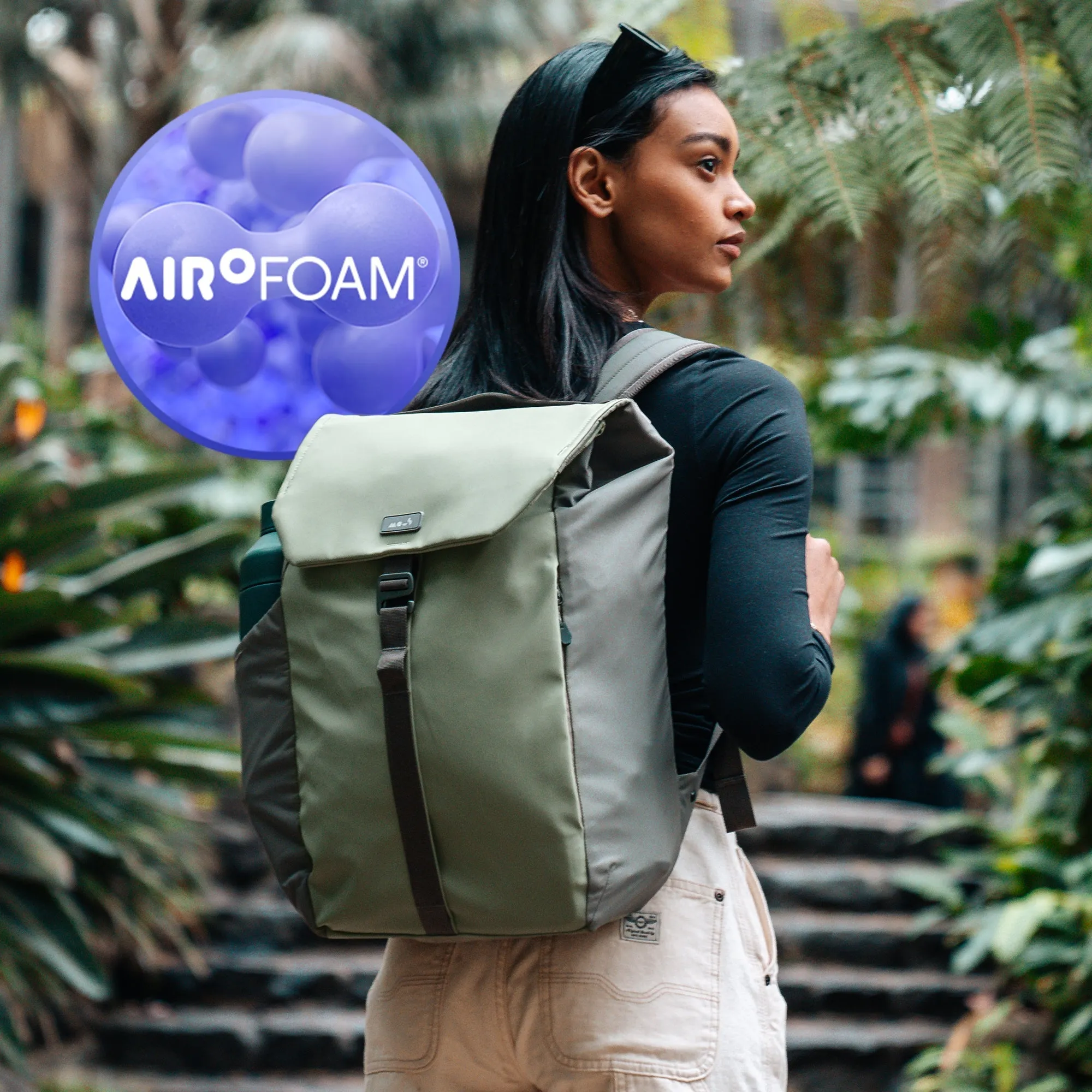 Day Backpack with AiroFoam® - Sage