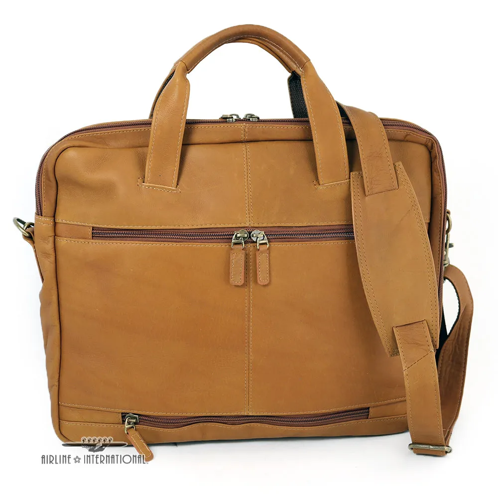 DayTrekr Leather 2-Section Laptop Brief