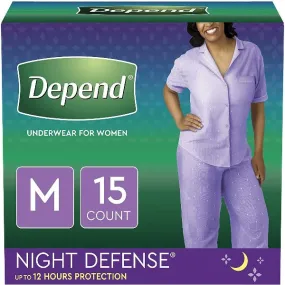 Depend Night Defense Underwear for Women