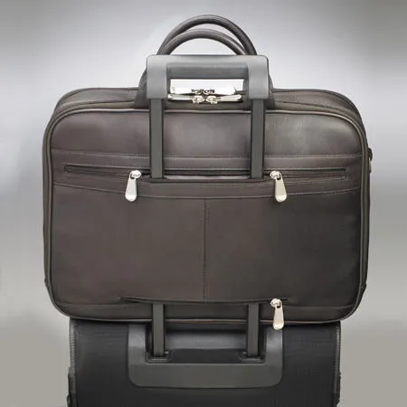 GTM Espresso Brown Leather Men's Concealed Carry Briefcase