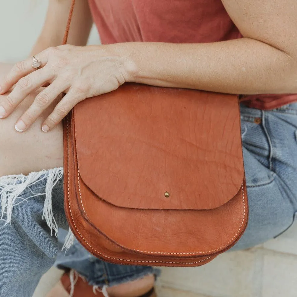 Handmade Minimalist Leather Saddlebag