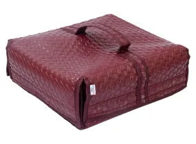 Heart Home Soft Leather Jewellery Organizer For Small Jewellery With 18 Pouches (Maroon) 54HH4076.