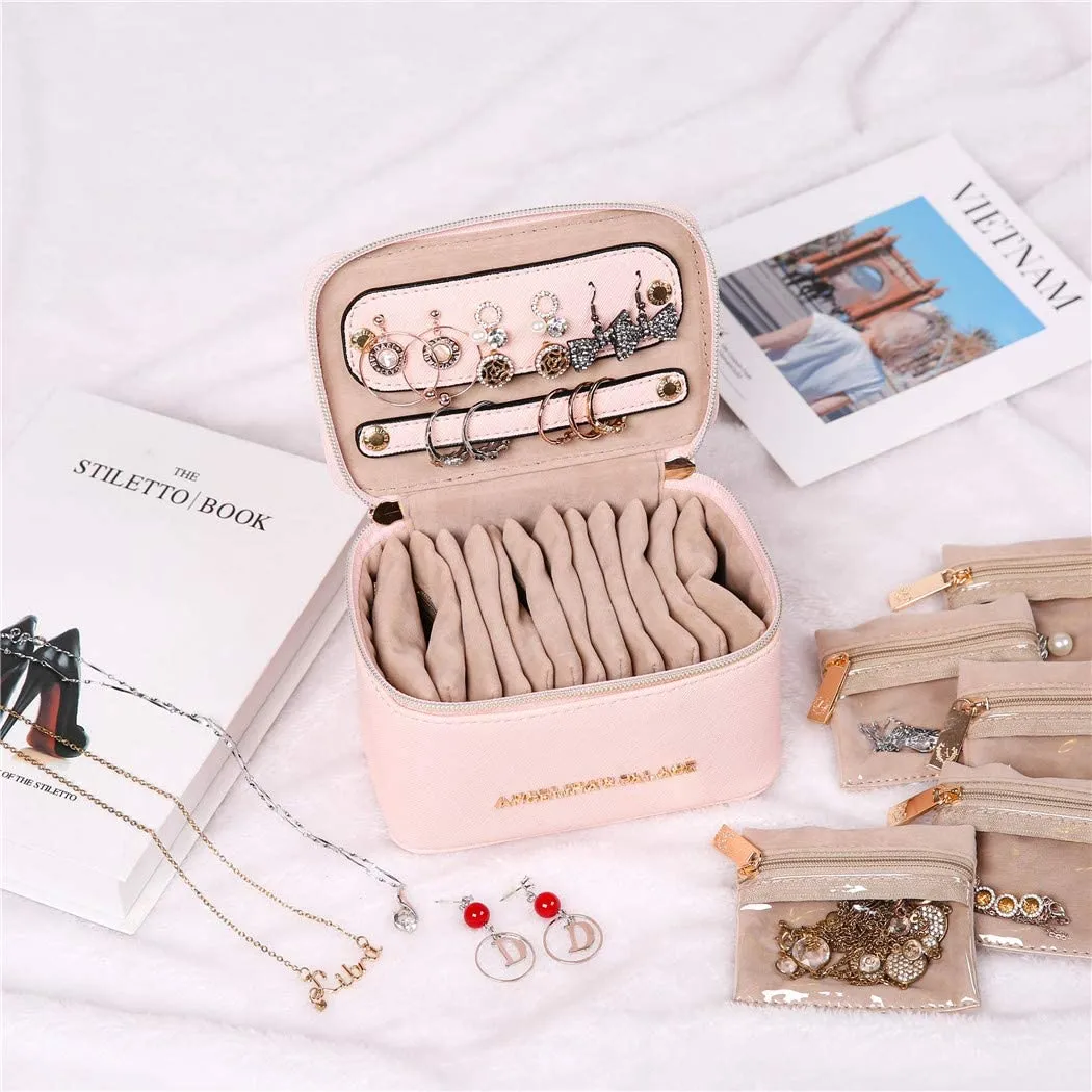 Jewelry Organizer Case Soft Pink