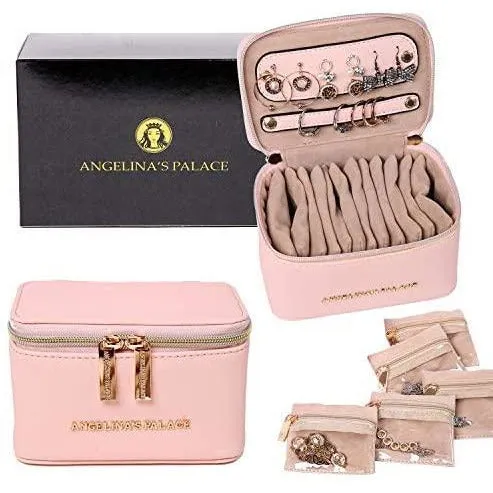 Jewelry Organizer Case Soft Pink