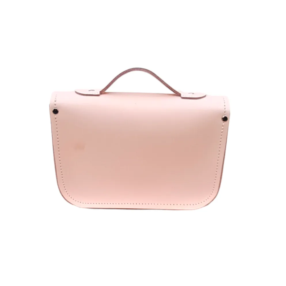 Leather Midi Satchel - Cherry Blossom