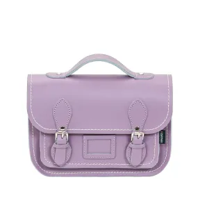 Leather Midi Satchel - Pastel Violet