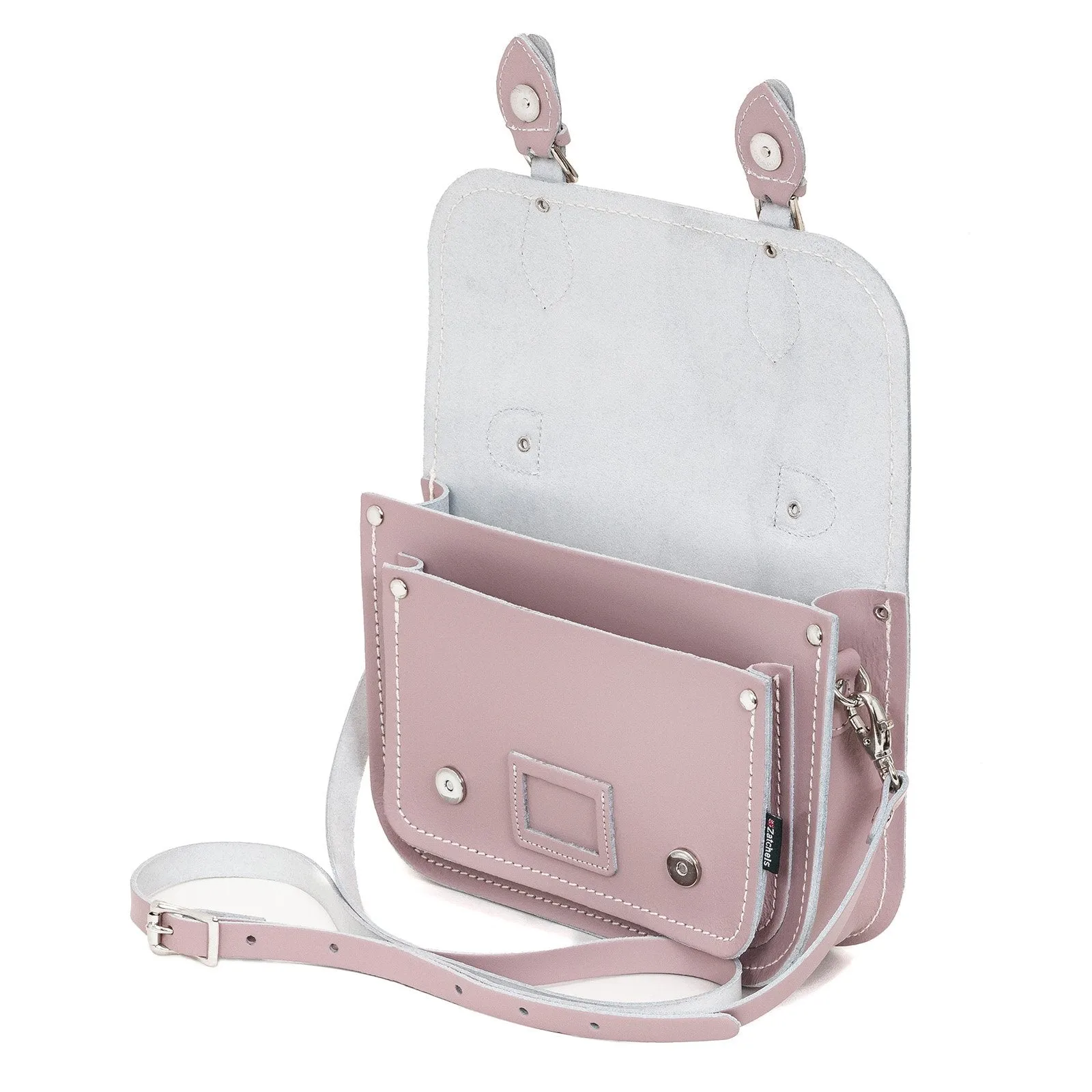 Leather Midi Satchel - Rose Quartz