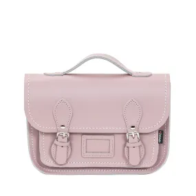 Leather Midi Satchel - Rose Quartz