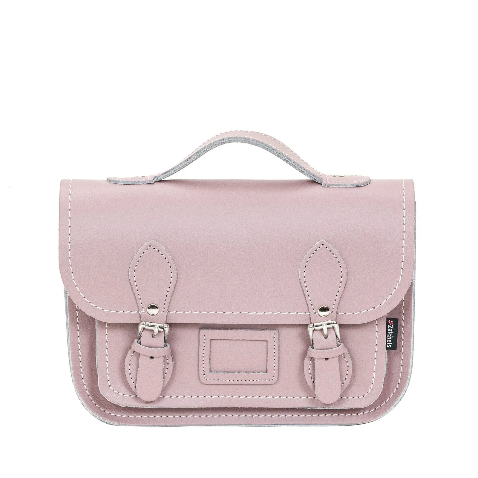 Leather Midi Satchel - Rose Quartz