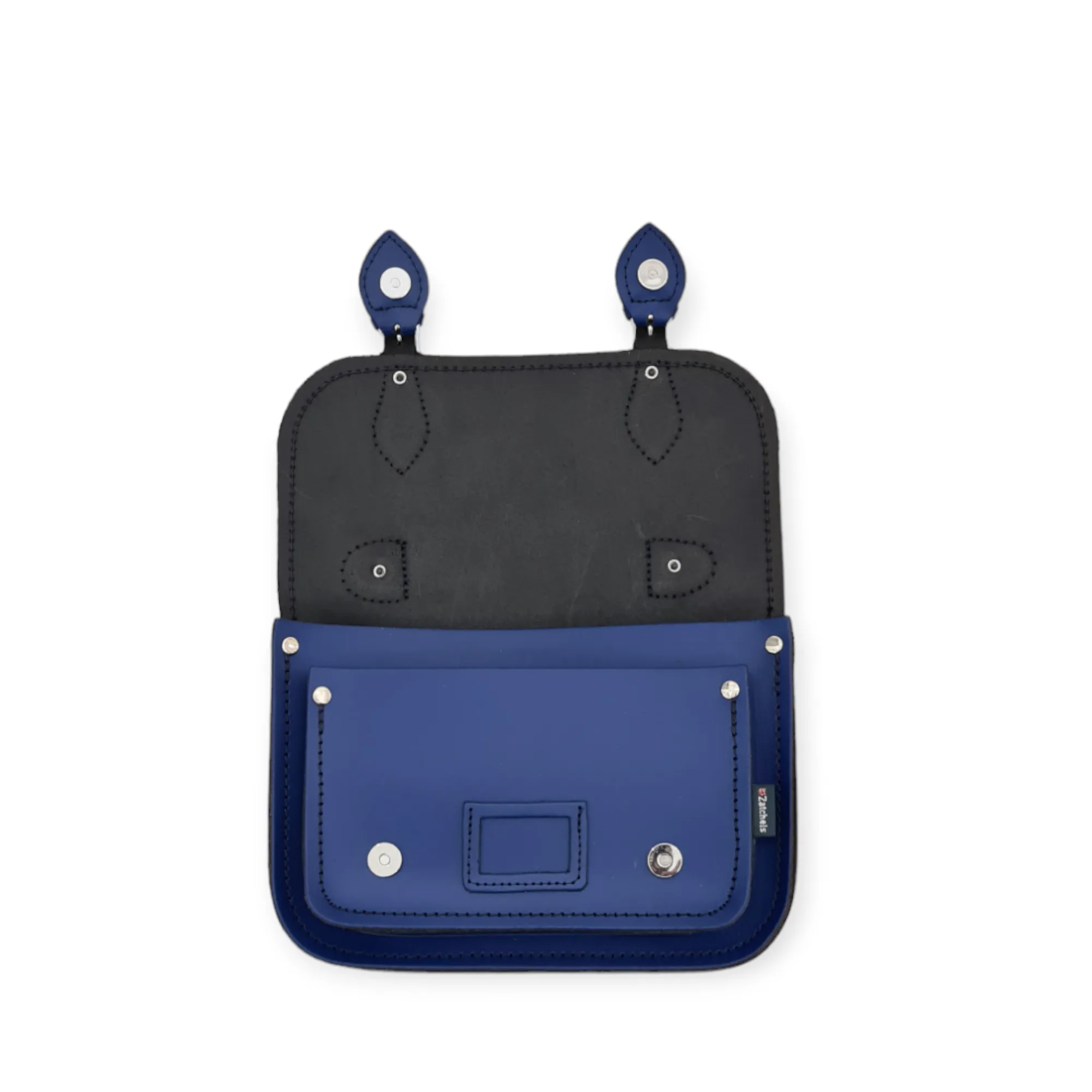 Leather Midi Satchel - Royal Blue