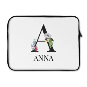 Letter with Flowers Laptop Sleeve - Medium