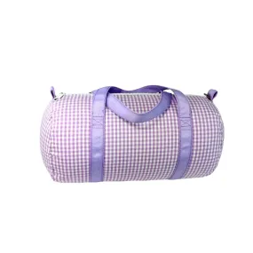 Lilac Gingham Baby Duffel