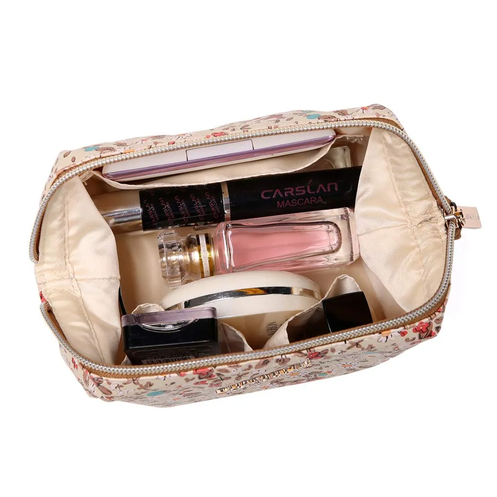 Makeup Bag Blossom Tan