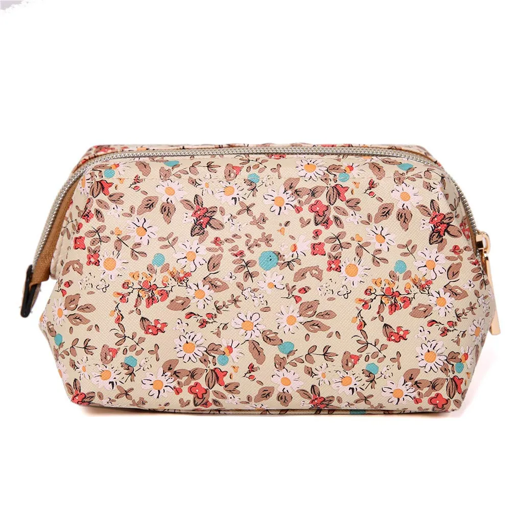 Makeup Bag Blossom Tan