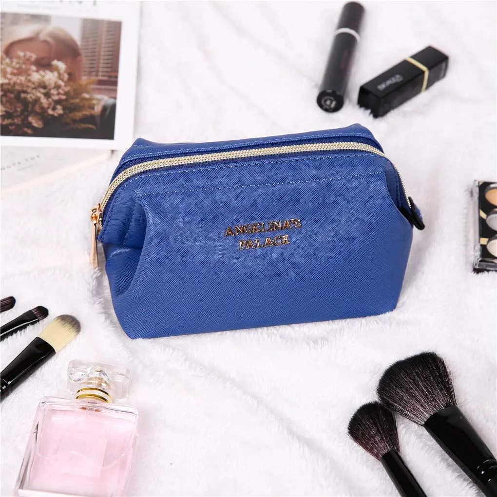 Makeup Bag Dark Chambray