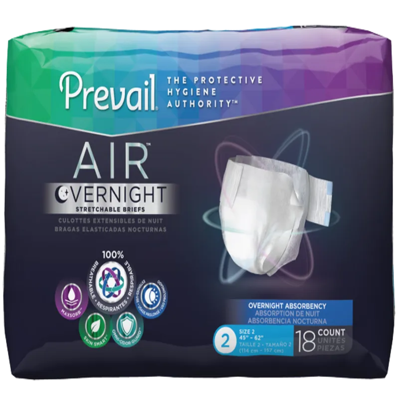 Prevail AIR Overnight Absorbency Brief