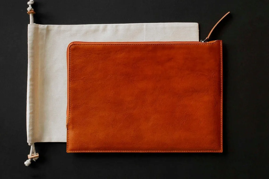 Slim Leather Laptop Sleeve