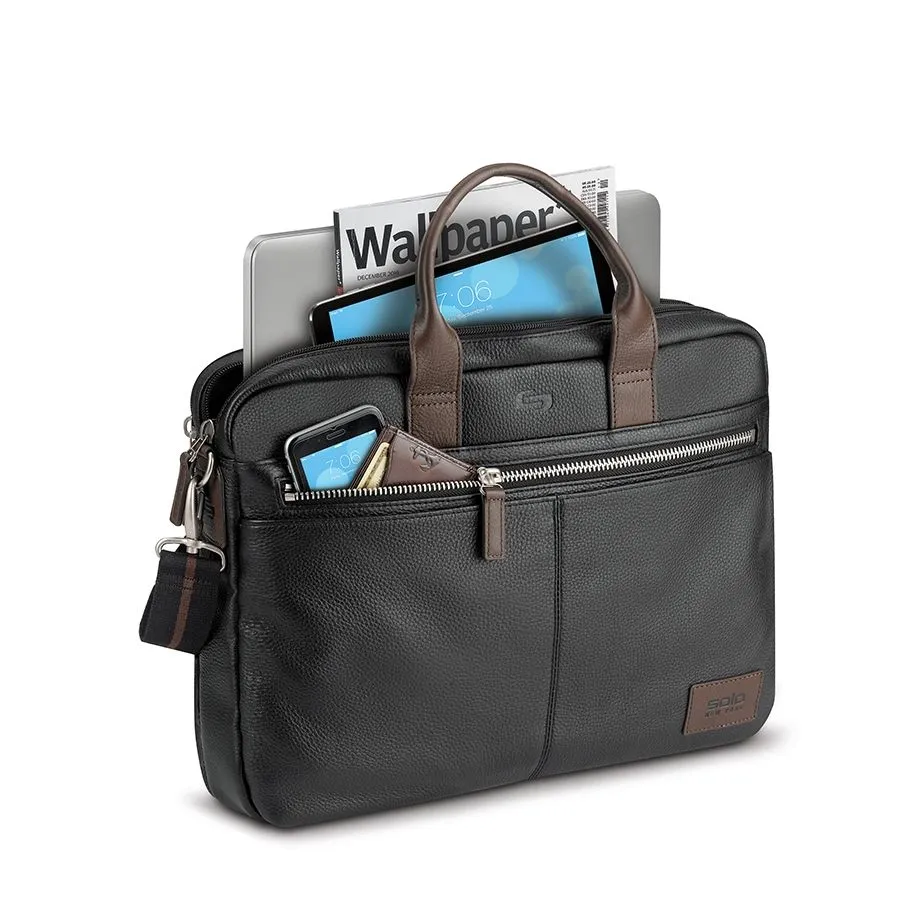 SOLO ROADSTER COLLECTION SHOREWOOD LEATHER BRIEFCASE