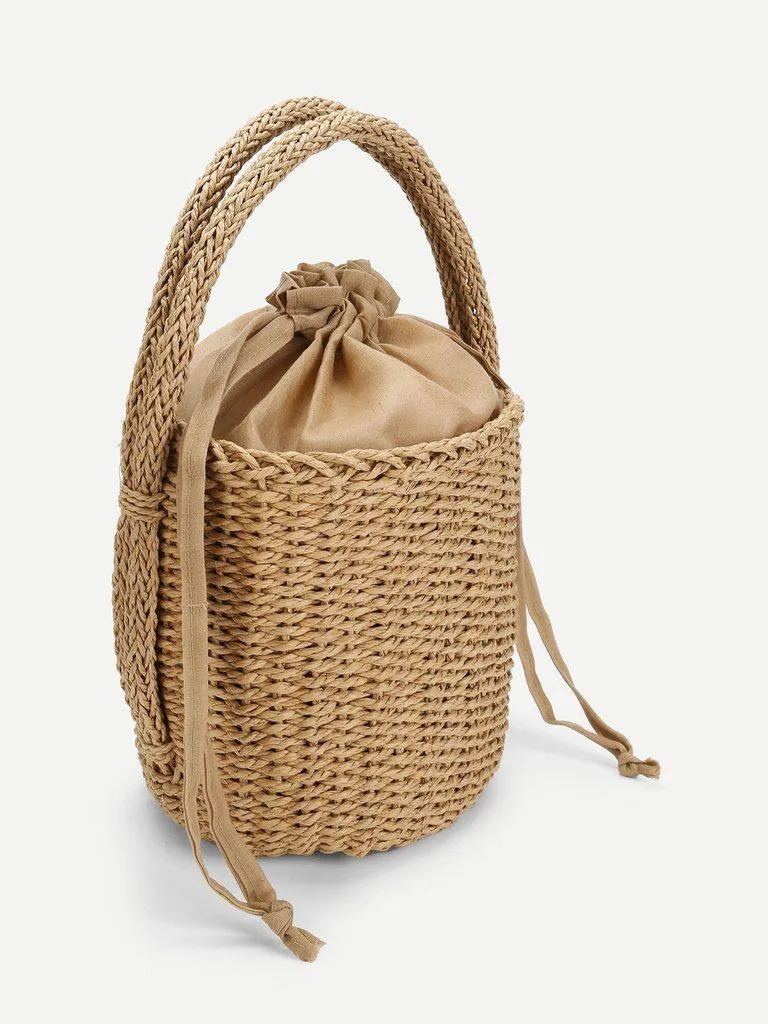 Straw Bucket Bag