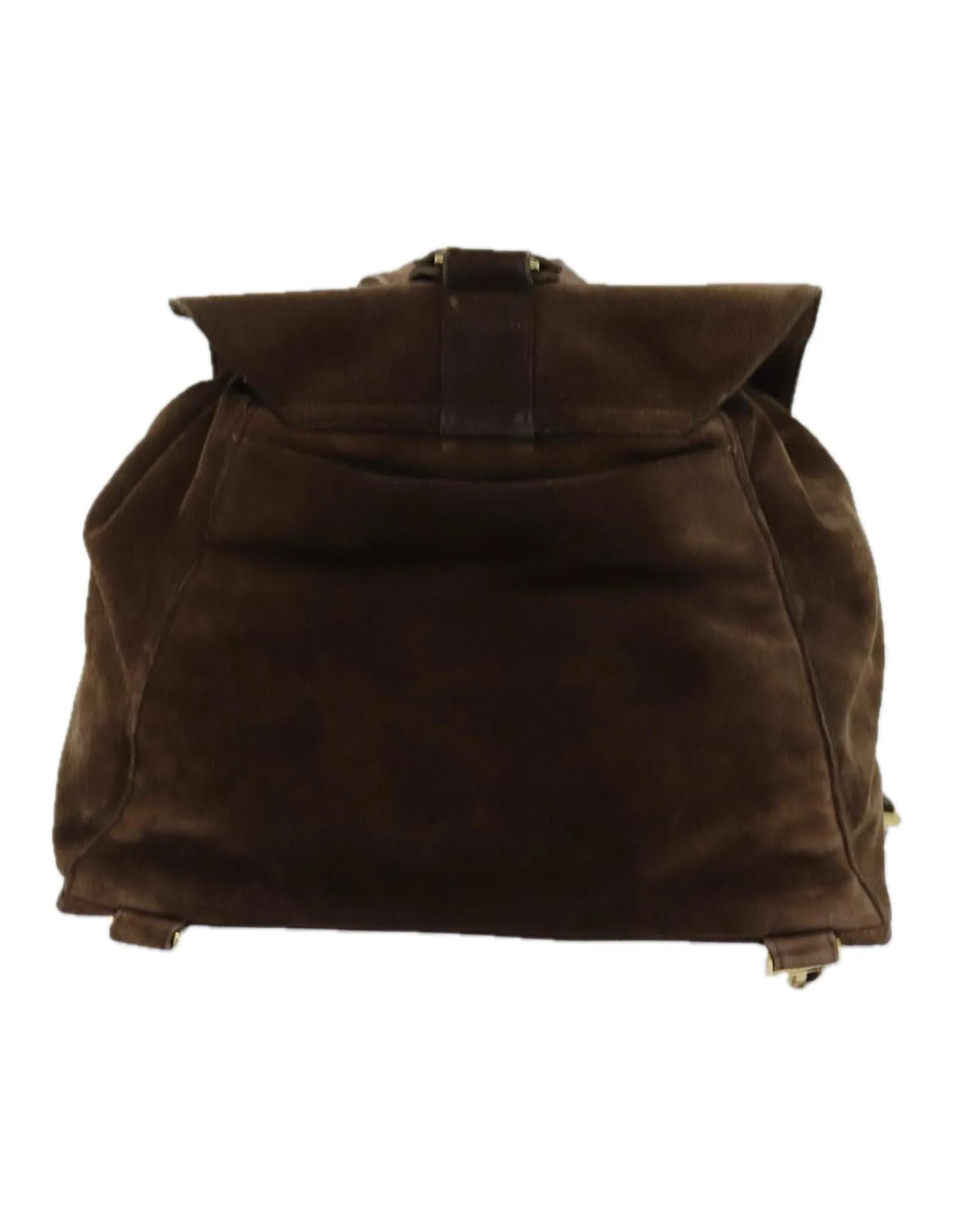 Suede Coco Mark Backpack with Minimalist Design by Italian Craftsmen